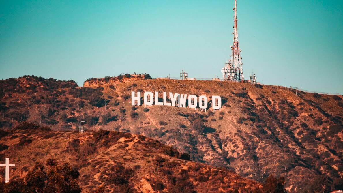 Hollywood Hill sign.