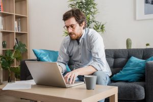 A man searching for moving services in Los Angeles