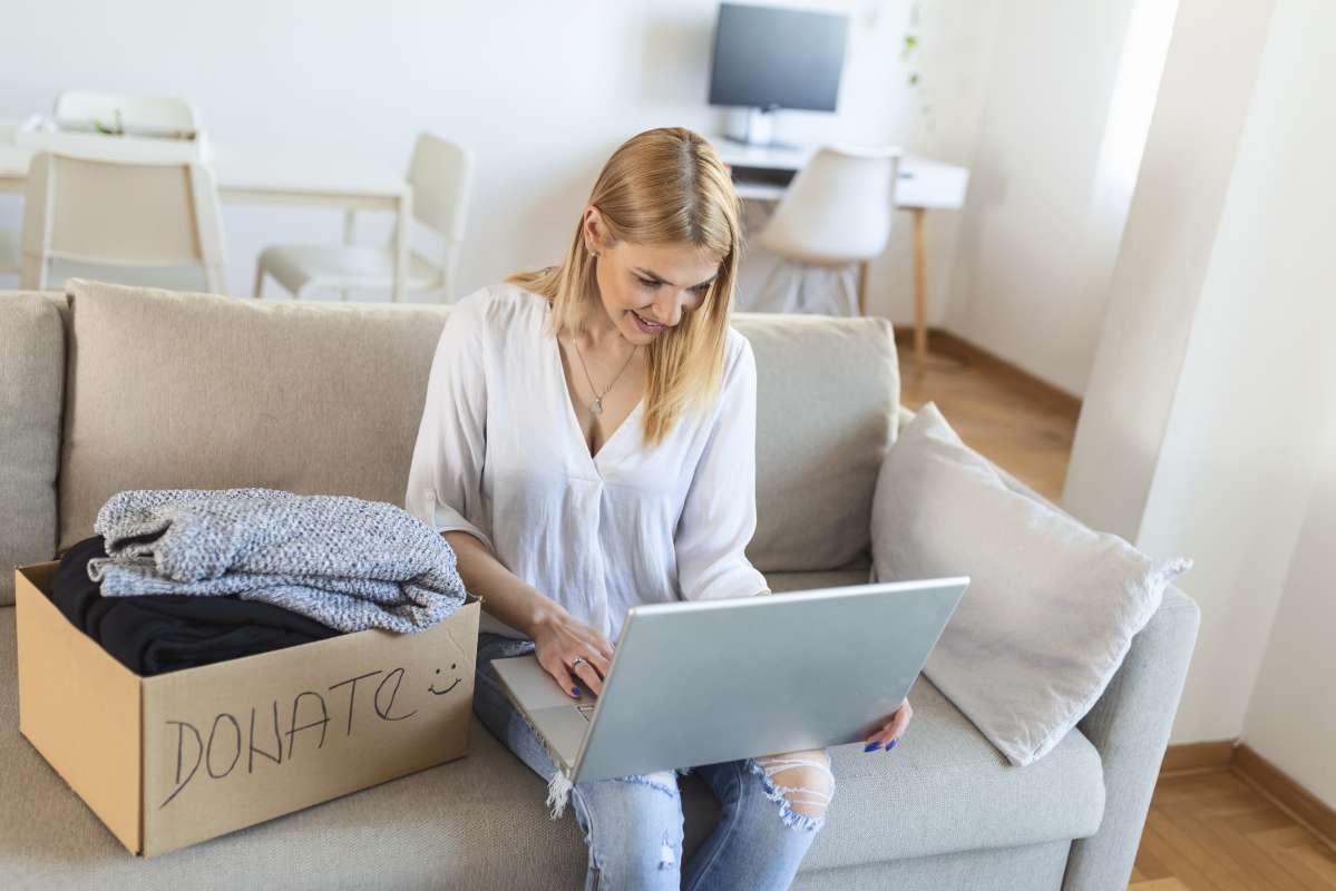 Person folding clothes