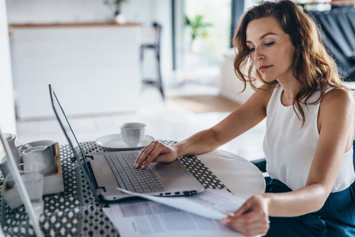 Woman with a laptop