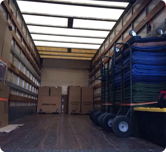inside moving truck