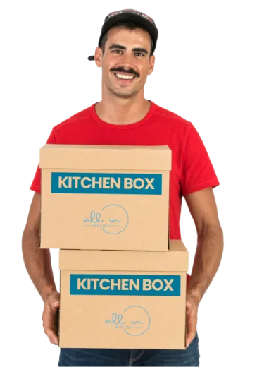 Mover holding a box